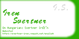 iren svertner business card